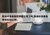 新湖中宝参股区块链公司了吗[新湖中宝参股那些科创公司]